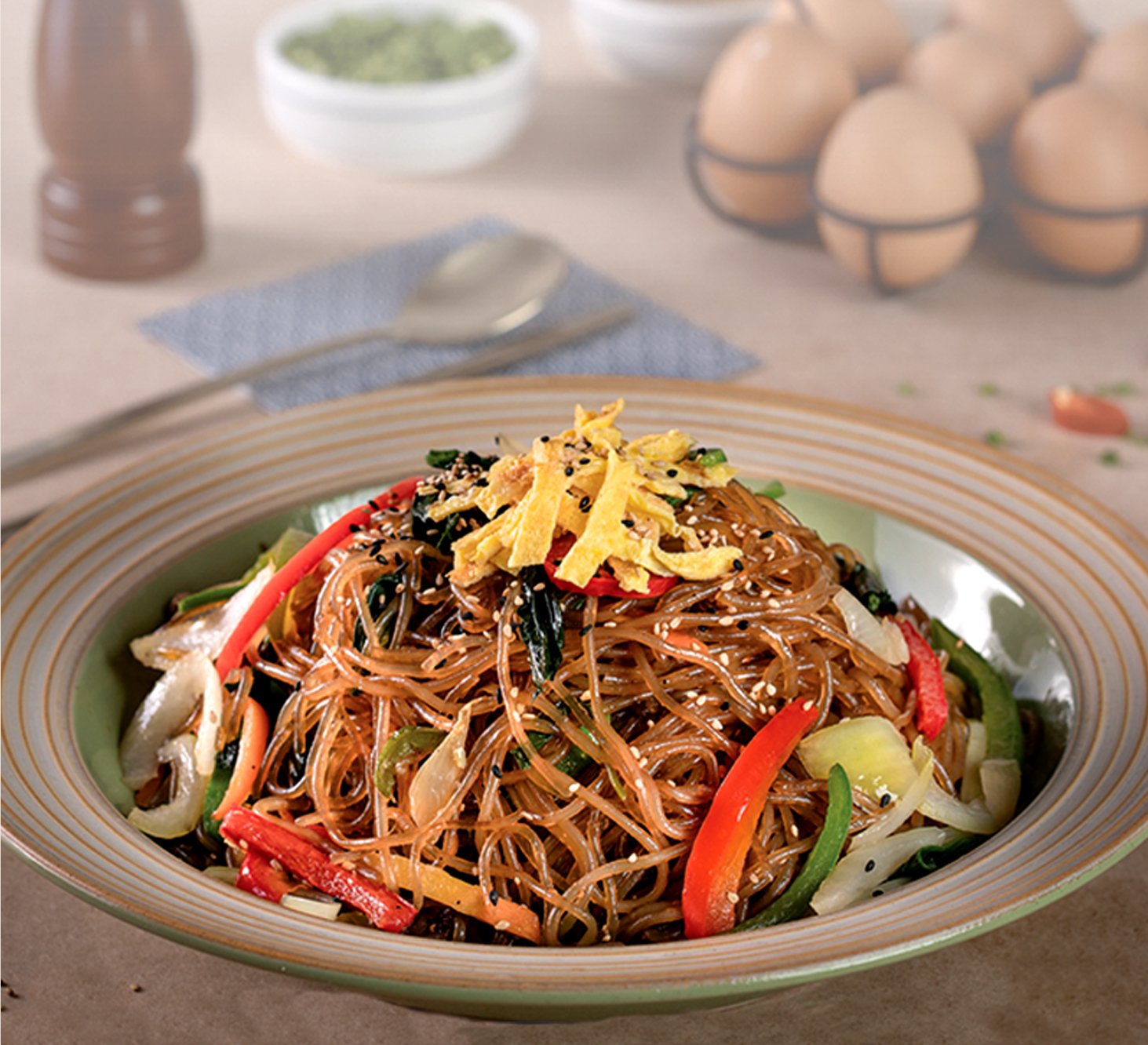 resep praktis japchae, mie Korea